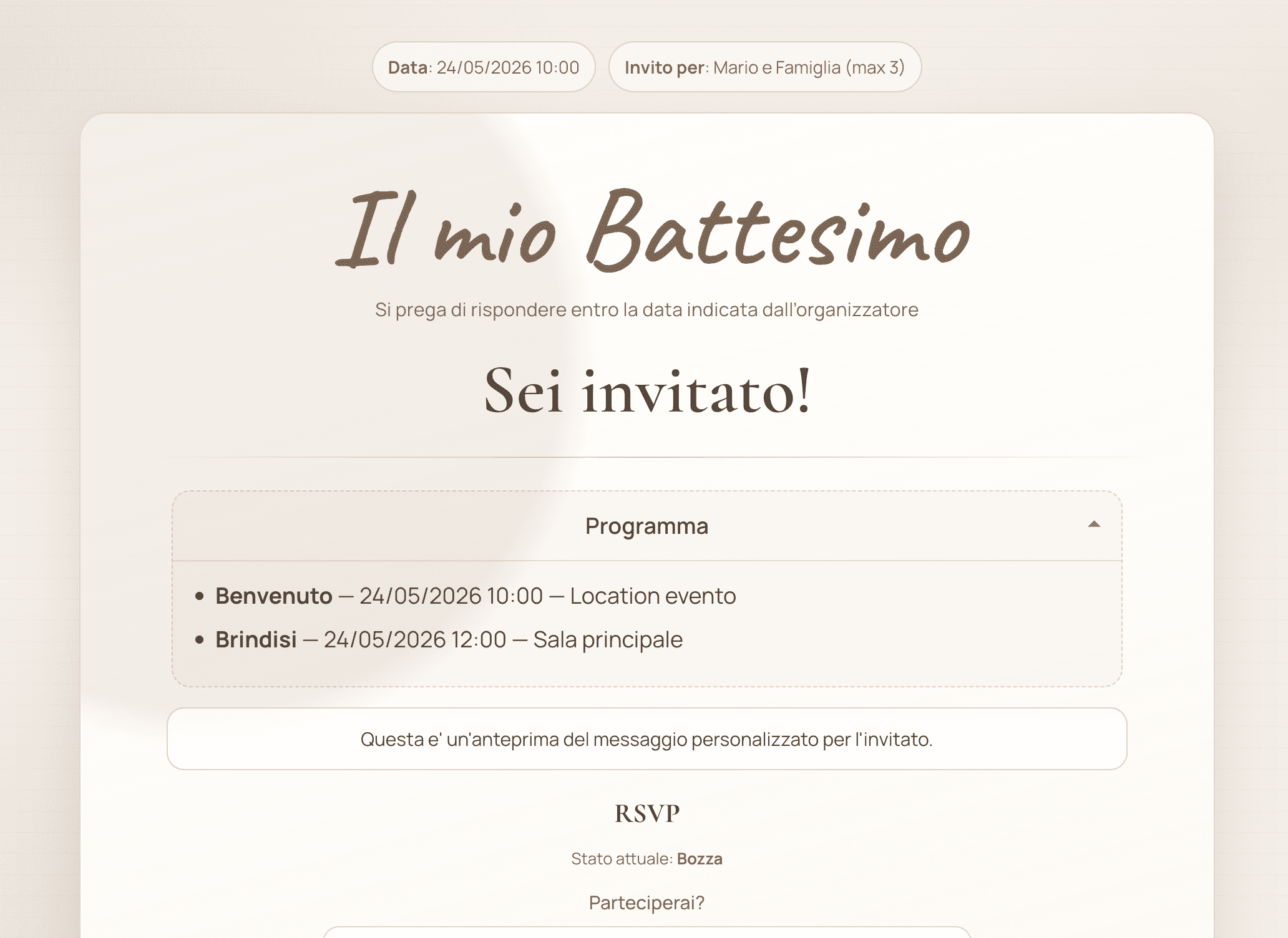 Battesimo Boho